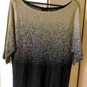 White House Black & Gold Fade Top